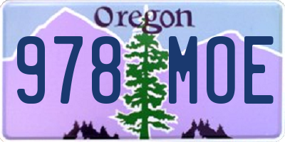 OR license plate 978MOE