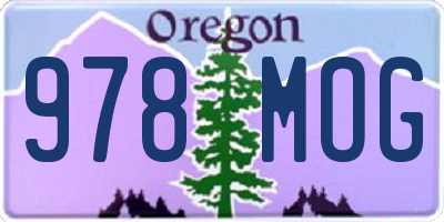 OR license plate 978MOG