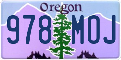 OR license plate 978MOJ