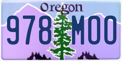OR license plate 978MOO