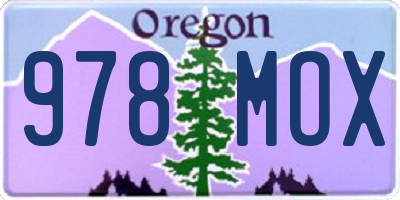 OR license plate 978MOX