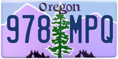 OR license plate 978MPQ