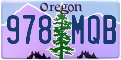 OR license plate 978MQB