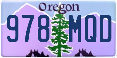 OR license plate 978MQD