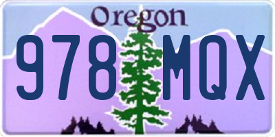 OR license plate 978MQX