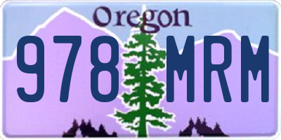 OR license plate 978MRM