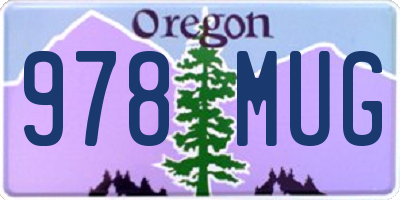 OR license plate 978MUG