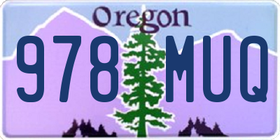 OR license plate 978MUQ