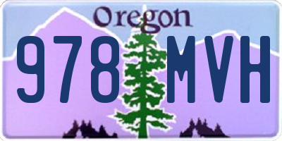OR license plate 978MVH