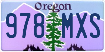 OR license plate 978MXS