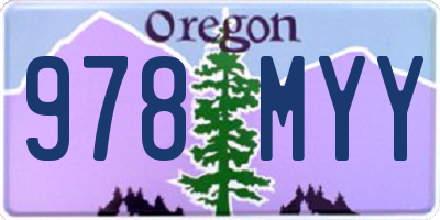 OR license plate 978MYY