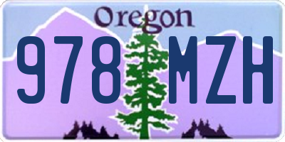 OR license plate 978MZH