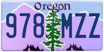 OR license plate 978MZZ