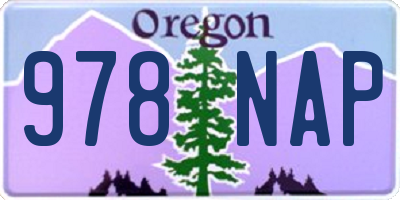 OR license plate 978NAP