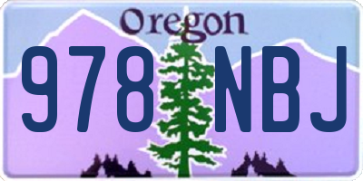 OR license plate 978NBJ