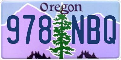 OR license plate 978NBQ