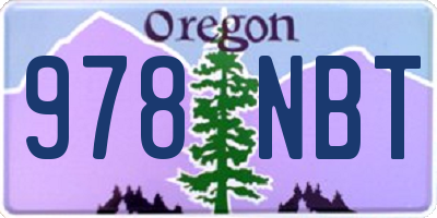 OR license plate 978NBT