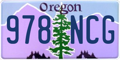 OR license plate 978NCG
