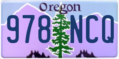 OR license plate 978NCQ