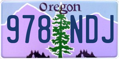 OR license plate 978NDJ