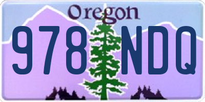 OR license plate 978NDQ