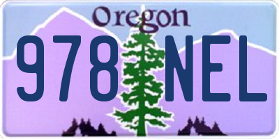 OR license plate 978NEL