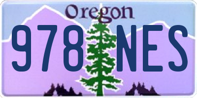 OR license plate 978NES
