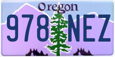 OR license plate 978NEZ