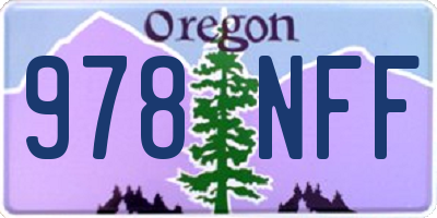 OR license plate 978NFF