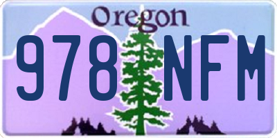 OR license plate 978NFM