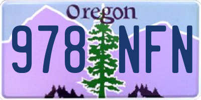 OR license plate 978NFN