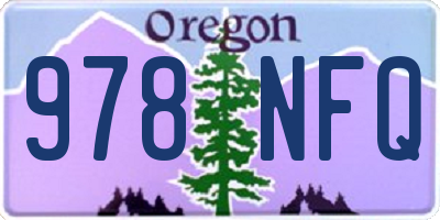 OR license plate 978NFQ