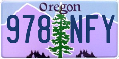 OR license plate 978NFY