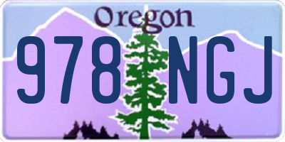 OR license plate 978NGJ
