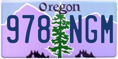 OR license plate 978NGM