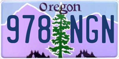 OR license plate 978NGN