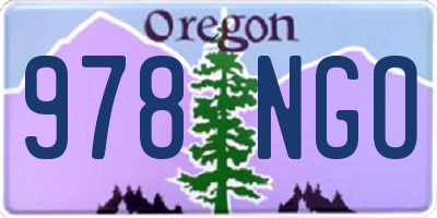 OR license plate 978NGO