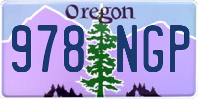 OR license plate 978NGP