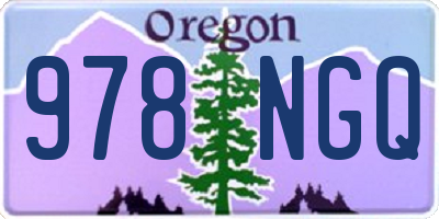 OR license plate 978NGQ