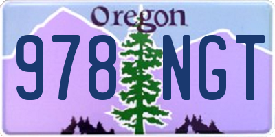 OR license plate 978NGT