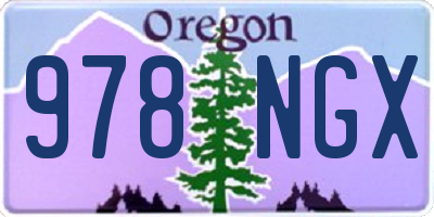 OR license plate 978NGX