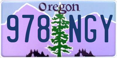 OR license plate 978NGY