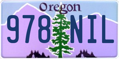 OR license plate 978NIL