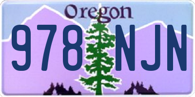 OR license plate 978NJN