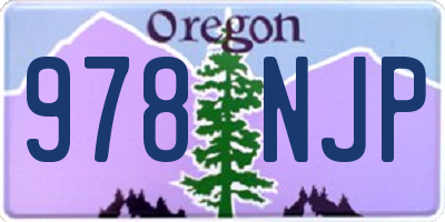 OR license plate 978NJP