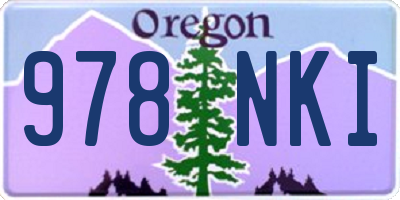 OR license plate 978NKI