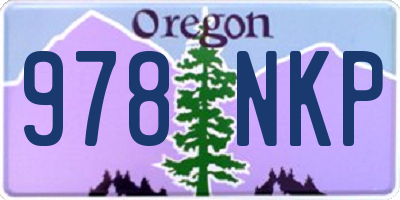 OR license plate 978NKP
