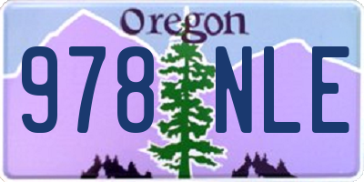 OR license plate 978NLE