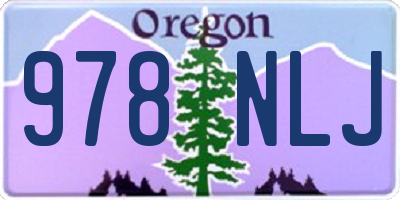 OR license plate 978NLJ