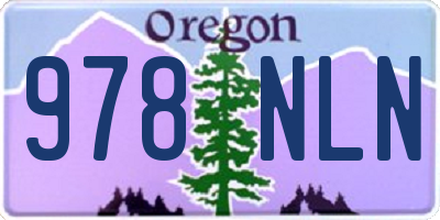 OR license plate 978NLN